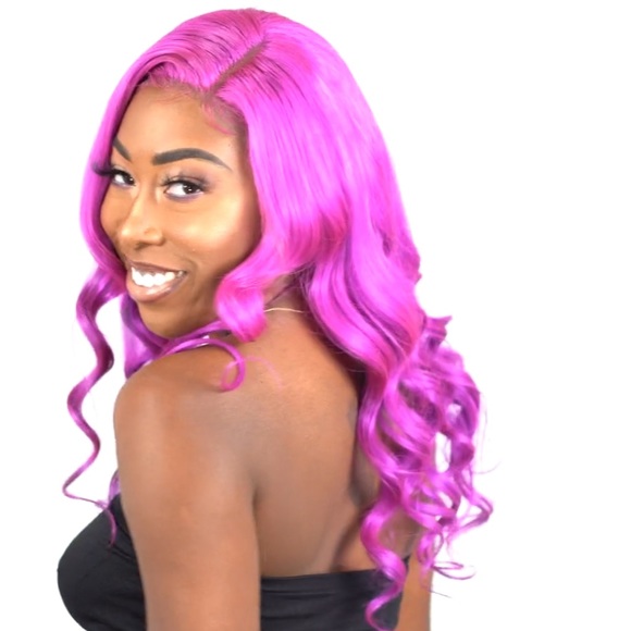 New Purple Lush Front Lace Wig 14” main image 10
